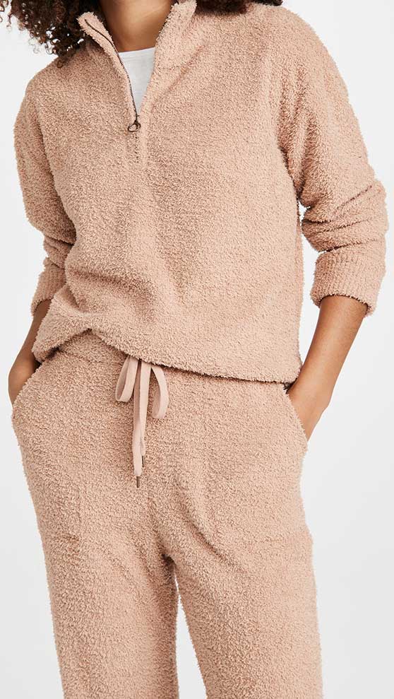 Honeydew Intimates Comfort Queen Half Zip Pullover Sepia farm half zip sweaters women 
