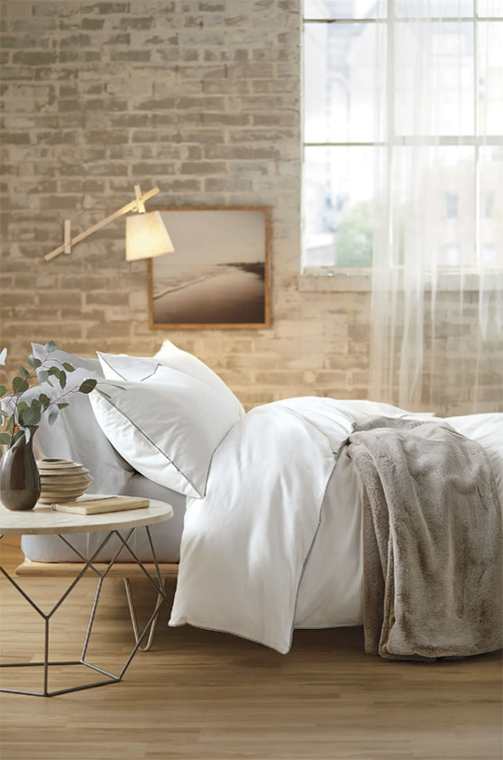 Nordstrom Sateen Duvet Cover & Sham Set White bedding