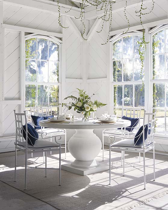 Serena and Lily Terrace Round Dining Table pedestal tables sale