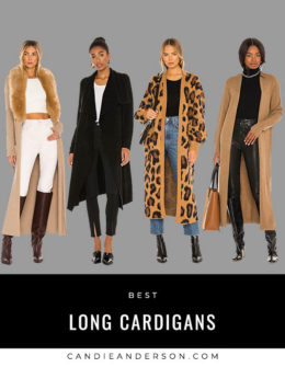 Style expert, journalist and fashion blogger Candie Anderson of candieanderson.com has the scoop on the best long cardigans for women of all ages! These gorgeous cardigans have the power to dress up any casual outfit!