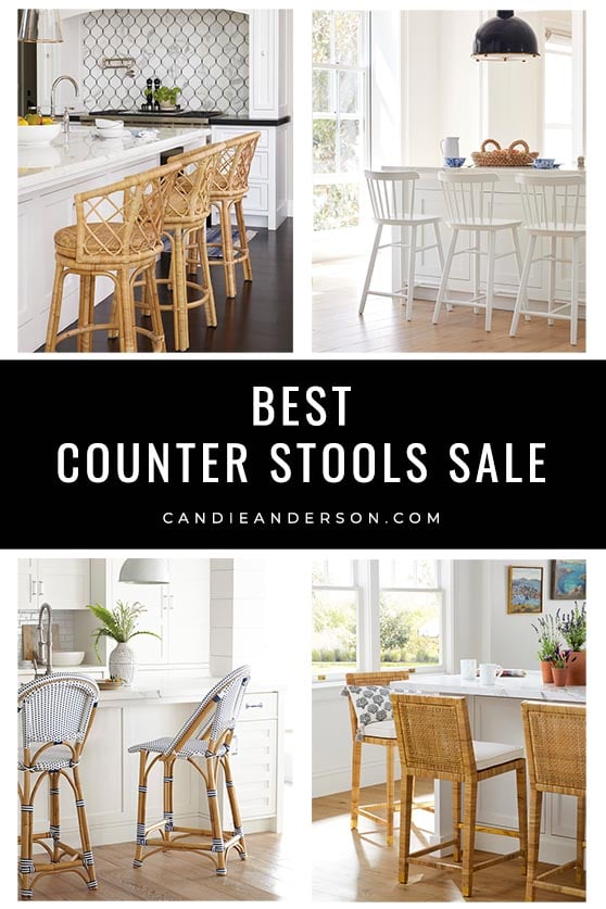 Counter stools and bar stools are a must for families! They're perfect for breakfast, brunch, lunch, dinner, snacks and dessert! Lifestyle expert, journalist and interior design blogger Candie Anderson of candieanderson.com has the scoop on the best counter stools at the Serena & Lily dining furniture sale happening now.
