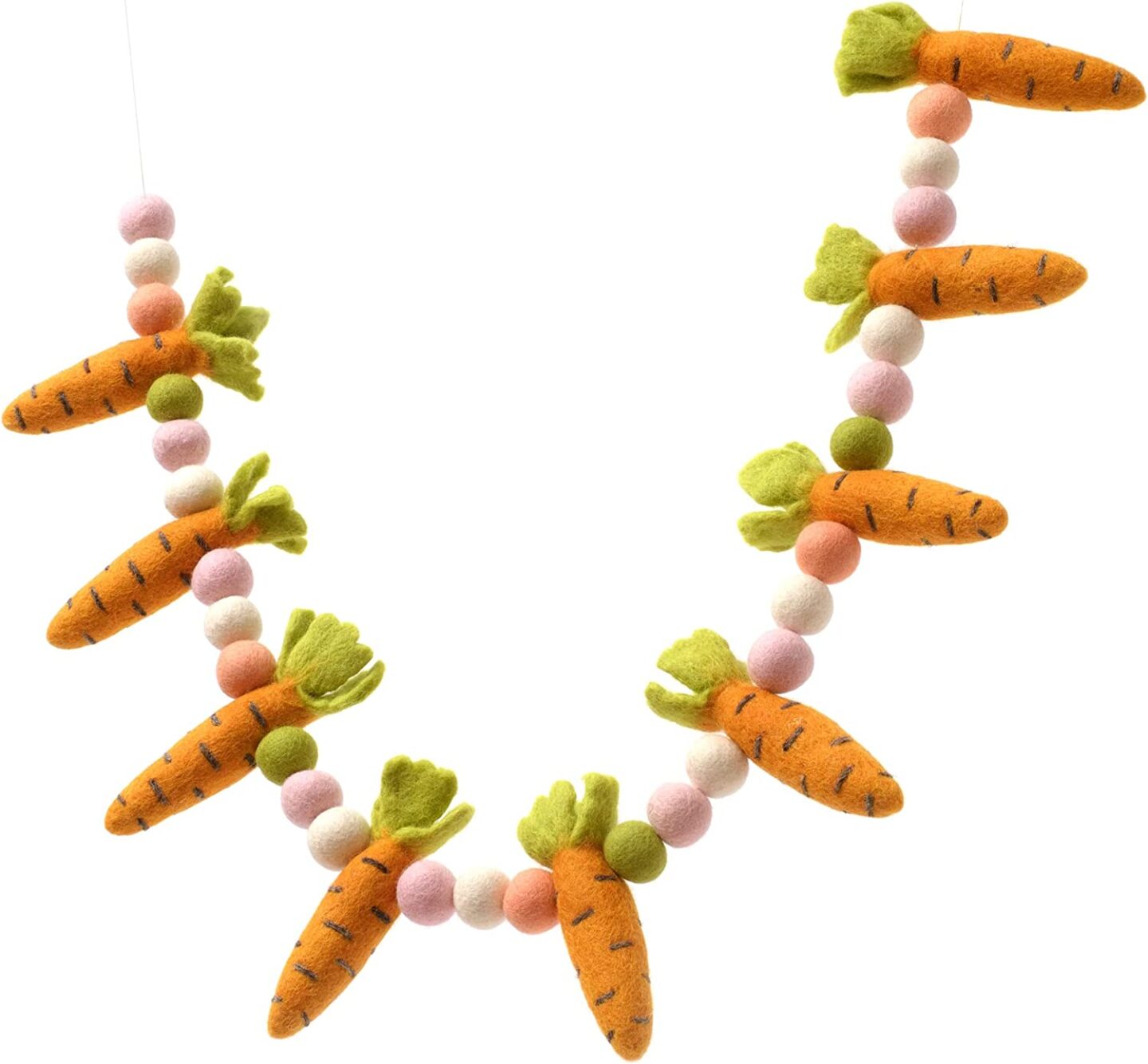 Glaciart One Felt Ball & Carrot Garland best easter garlands