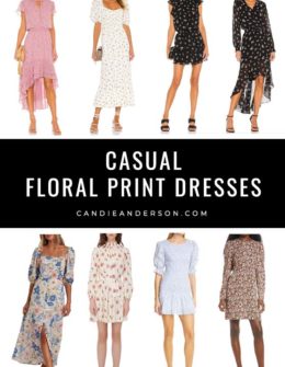 Style expert, journalist and fashion blogger Candie Anderson of candieanderson.com has the scoop on 20 of the best casual floral print dresses for spring and summer! You can dress them up or down easily and effortlessly with shoes, jewelry, handbags and accessories.
