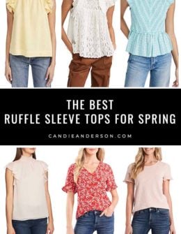 Style expert, journalist and fashion blogger, Candie Anderson of candieanderson.com has the scoop on 20 of the best ruffle sleeve tops for spring and summer 2021.