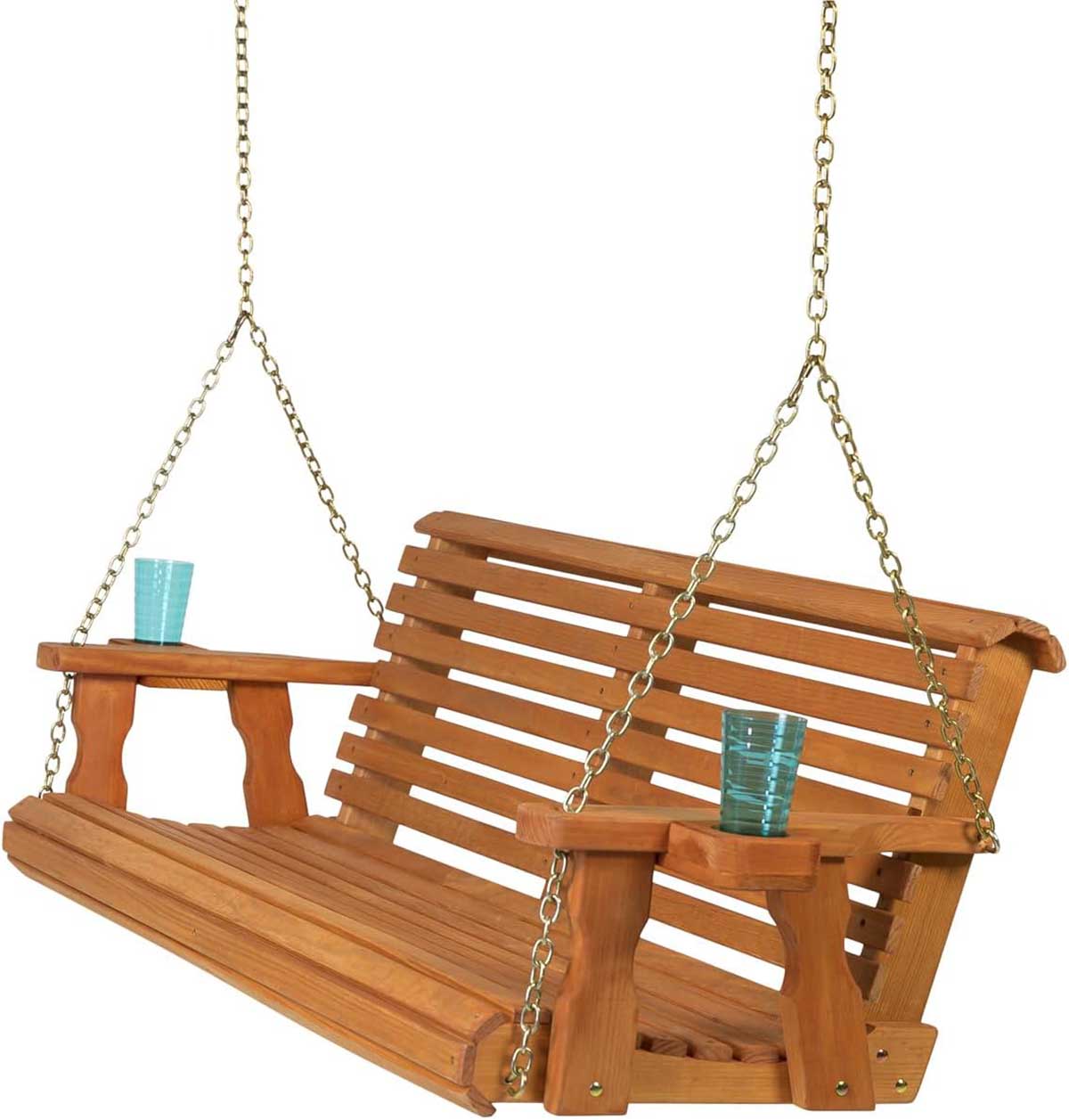 Amish Casual Heavy Duty Treated Porch Swing Cedar Stain best porch swings patio
