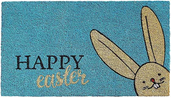 Calloway Mills 101901729 Happy Easter Doormat, 17 x 29 x 0.60, Multicolor easter doormats bunny