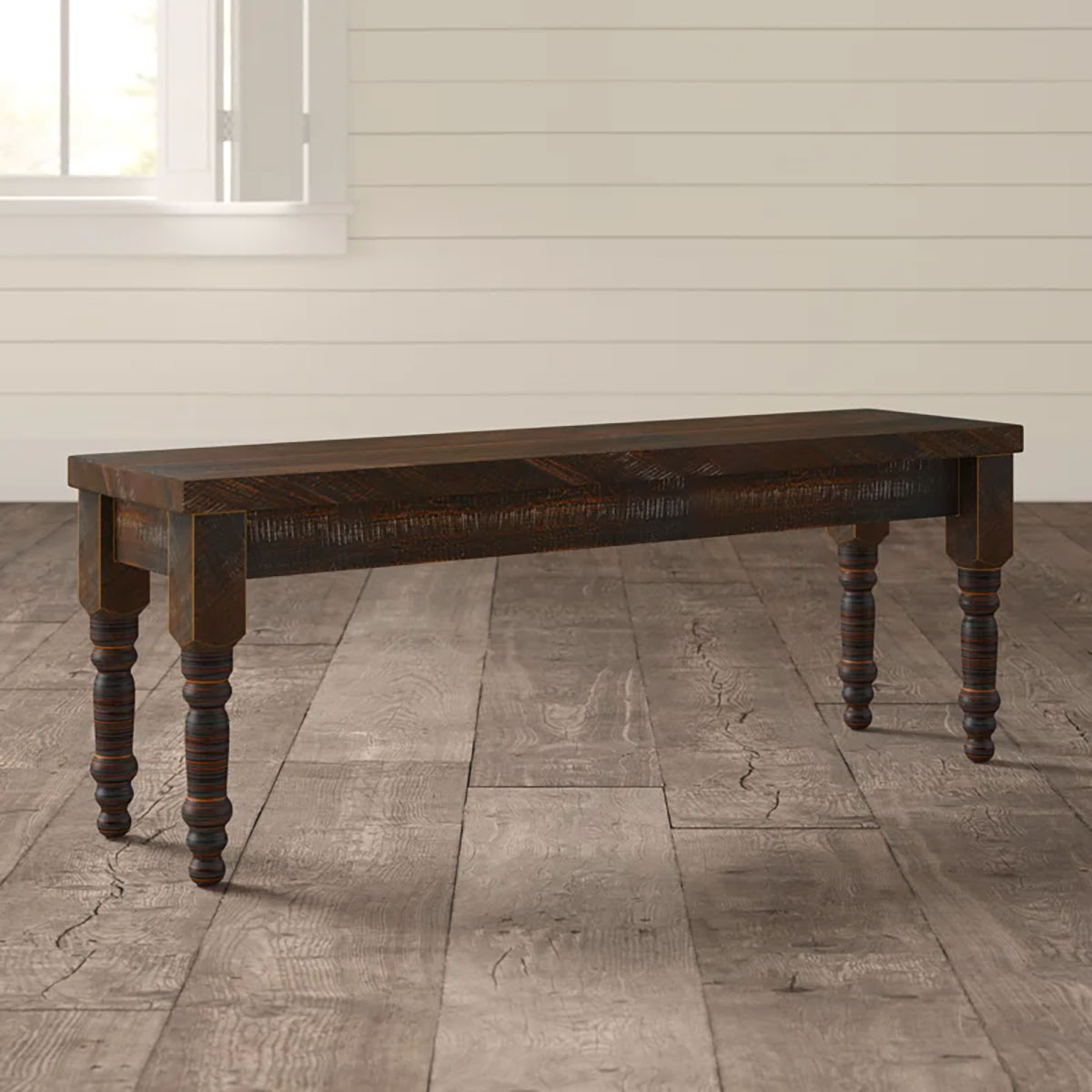 Grain Wood Furniture Valerie Solid Wood Bench best rustic benches