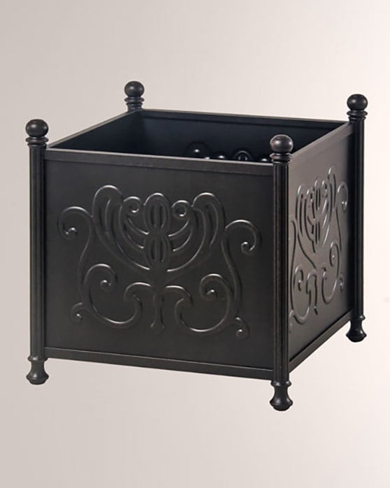 Hanamint Tuscany Outdoor 24" Large Square Planter Box Desert Bronze Aluminum outdoor planters 