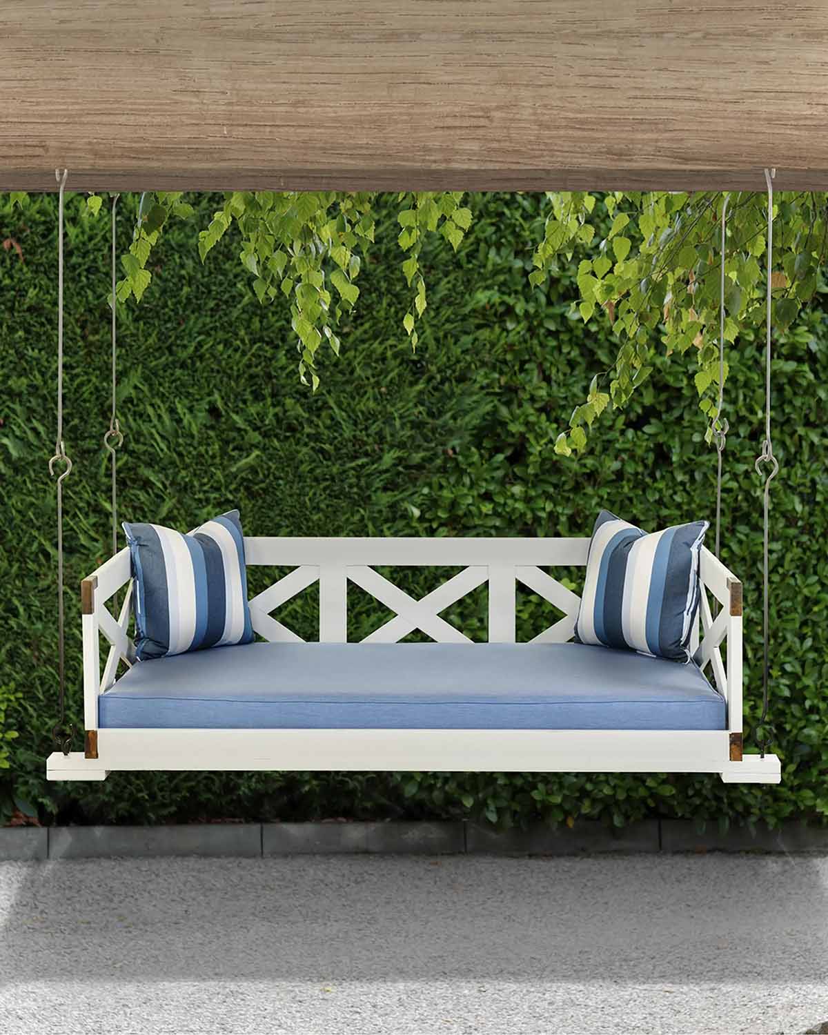 Low Country Originals Swinging Day Bed with X Design best outdoor porch swings patio