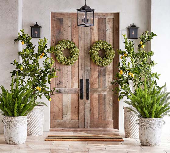 Pottery Barn Eclectic Villa Planters White outdoor planters european inspired