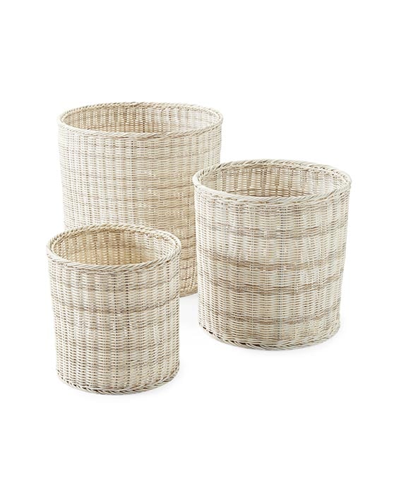 Serena and Lily Pacifica Planter Driftwood Wicker outdoor planters