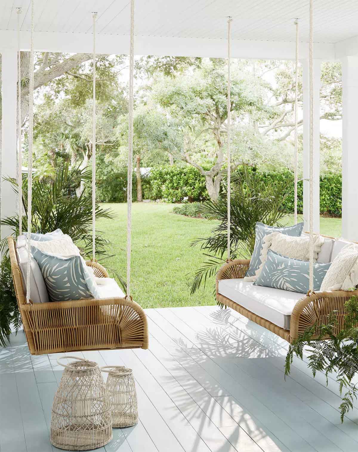 Serena and Lily Springwood Hanging Daybed best porch swings