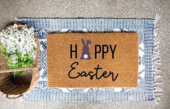 Shop Divine Ivy Hoppy Easter Doormat easter doormats