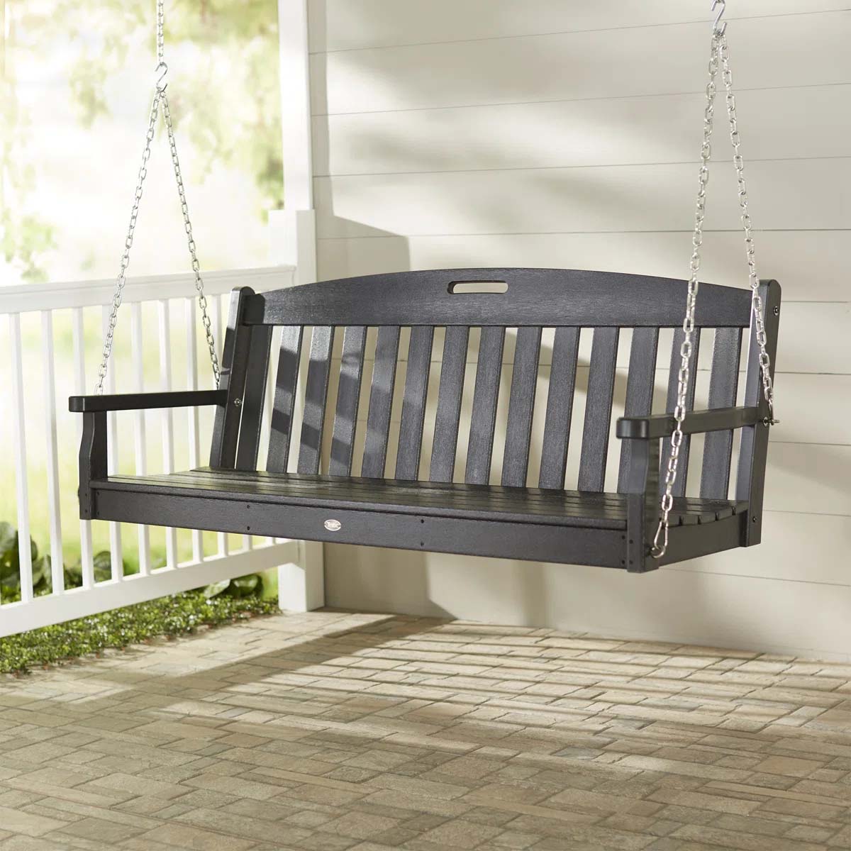 TREX Outdoors Yacht Club 60 Swing Classic Ash Charcoal Revolution best porch swings patio