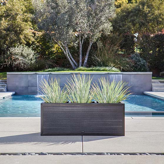 Veradek Duo Series Block Planter Black outdoor planters west elm