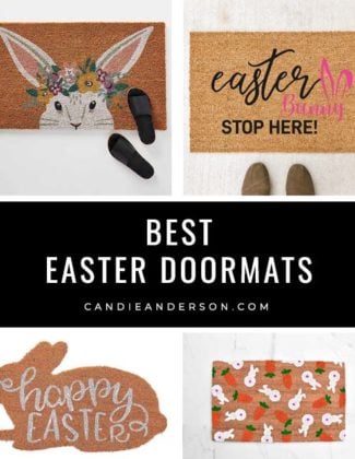 Lifestyle expert, journalist and interior design blogger Candie Anderson of candieanderson.com has the scoop on 20 of the best Easter doormats in every top interior design style and trend!