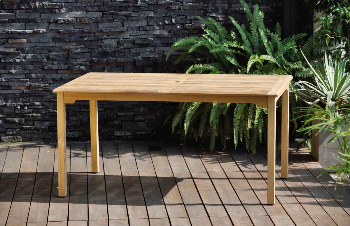 Birch Lane Decastro Teak Dining Table best teak outdoor dining tables