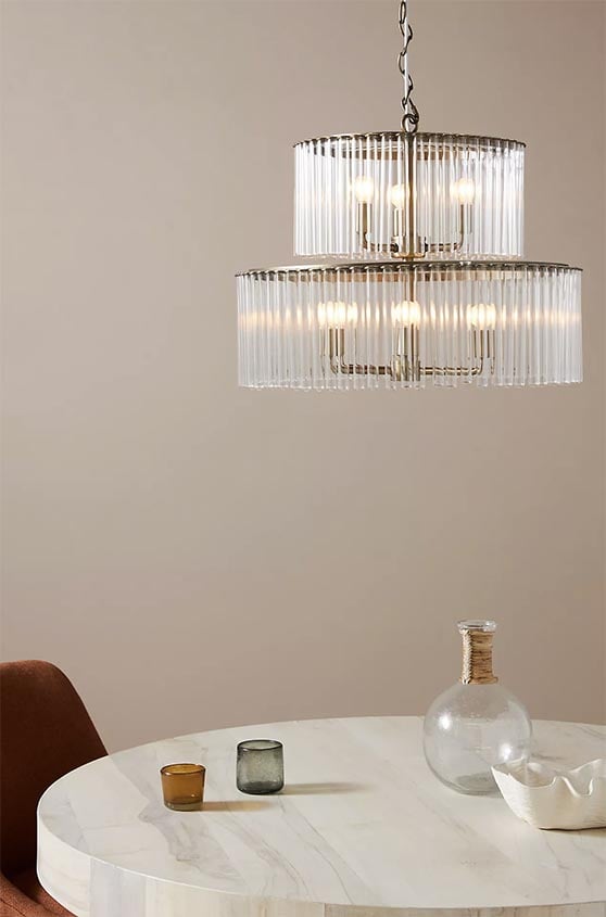 Fleur Tiered Chandelier Antique Brass anthropologie modern chandeliers