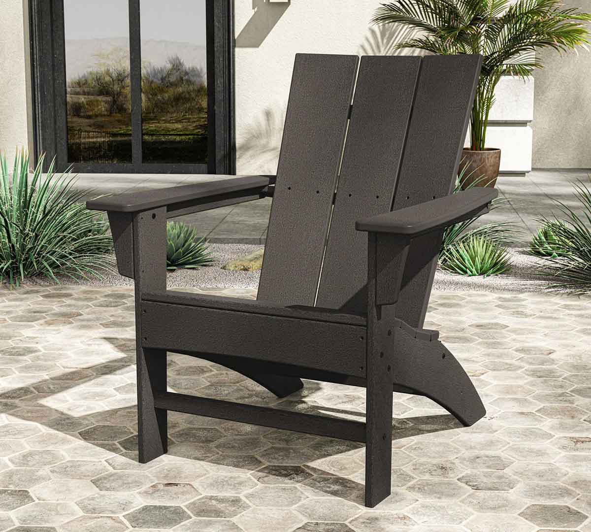 Pottery Barn Adirondack x Polywood Modern Lounge Chair Vintage Coffee best adirondack chairs