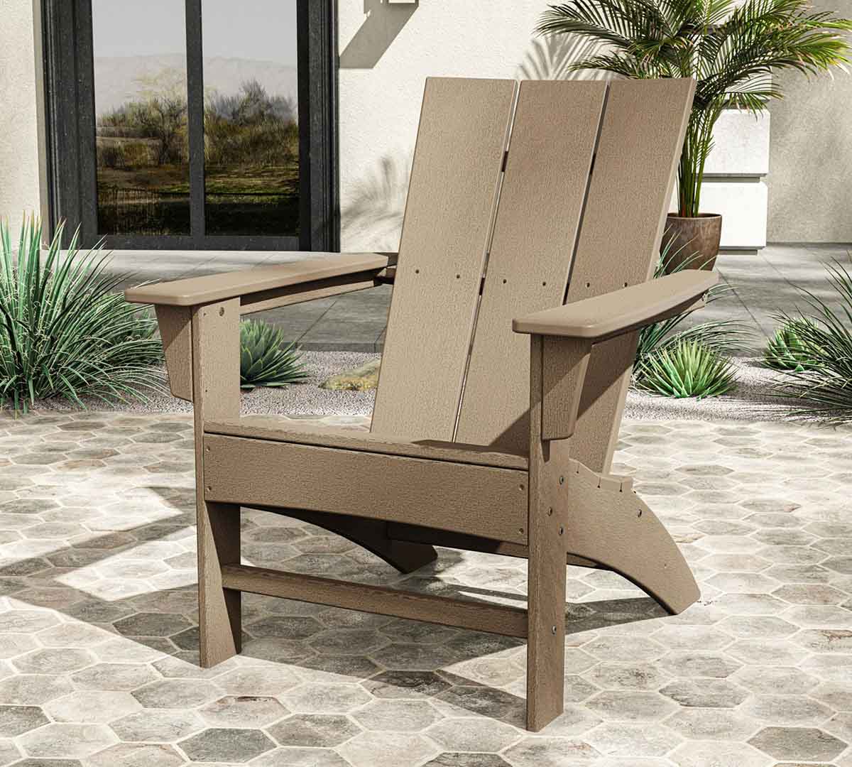 Pottery Barn Adirondack x Polywood Modern Lounge Chair Vintage Sahara best adirondack chairs