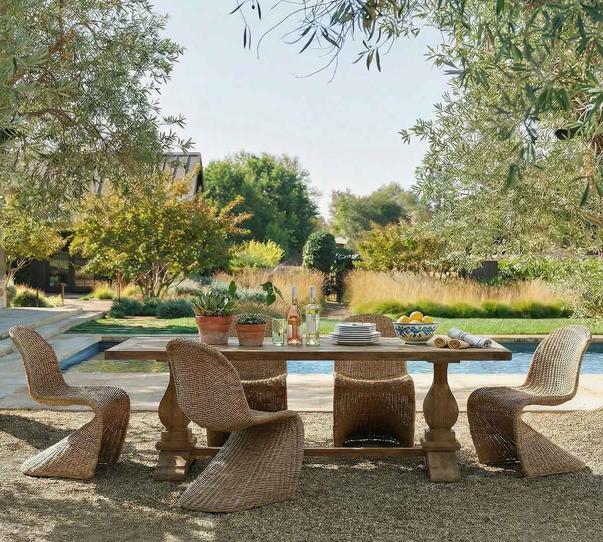 Pottery Barn Wilder Reclaimed Teak Rectangular Outdoor Dining Table (111) best teak outdoor dining tables