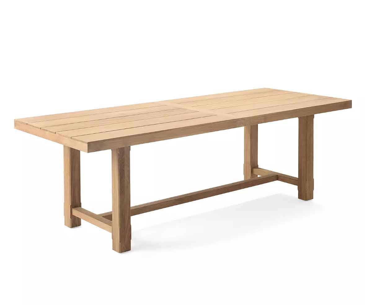Serena and Lily Augustine Teak Dining Table teak outdoor dining tables