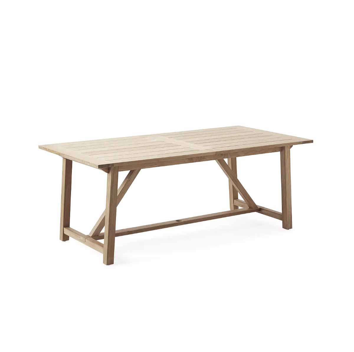 Serena and Lily Crosby Teak Expandable Dining Table best teak outdoor dining tables