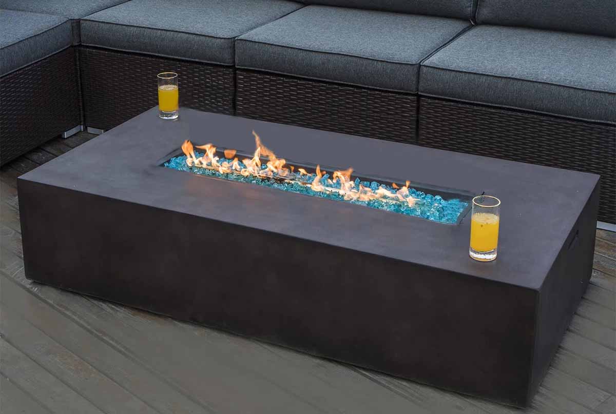 Trent Austin Design Kinzie Compact Concrete Propane Fire Pit Table best fire pit tables