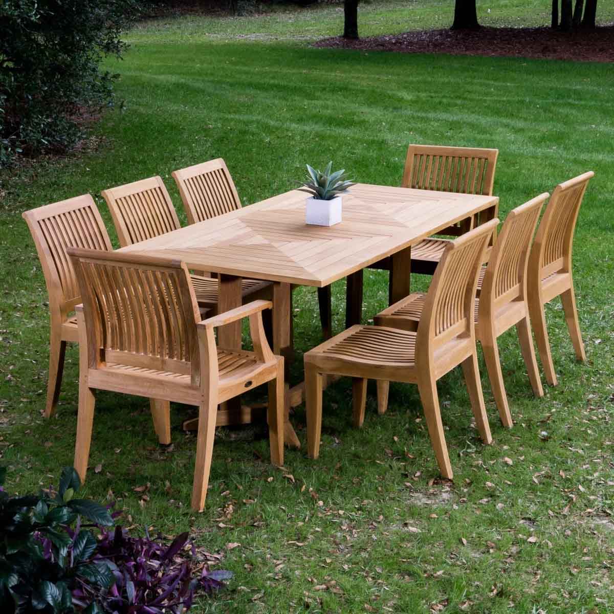 Westminster Teak Rectangular Teak Outdoor Dining Table , 72'' in. W 36'' in. D best teak outdoor dining tables patio