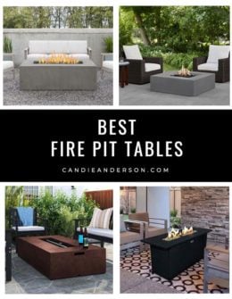 Lifestyle expert, journalist and interior design blogger Candie Anderson of candieanderson.com has the scoop on the best fire pit tables in a variety of styles and price ranges!