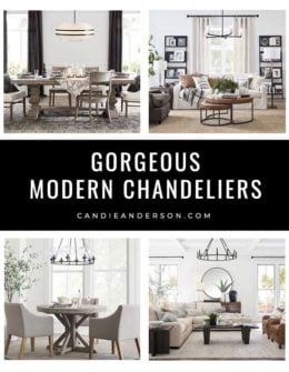 Lifestyle expert, journalist and interior design blogger Candie Anderson of candieanderson.com has the scoop on 20 of the best modern chandeliers! These gorgeous light fixtures are perfect for your living room, dining room, kitchen, bathroom, family room, bedroom and more.