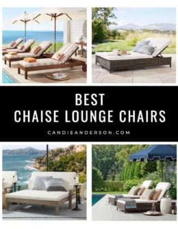 Chaise lounge chairs are classic, timeless outdoor furniture and are a must for your backyard and back patio. They'll look great near the pool or in your garden! Lifestyle expert, journalist and interior design blogger Candie Anderson of canideanderson.com has the scoop on 20 of the best classic outdoor chaise lounge chairs in a variety of styles, colors and materials.