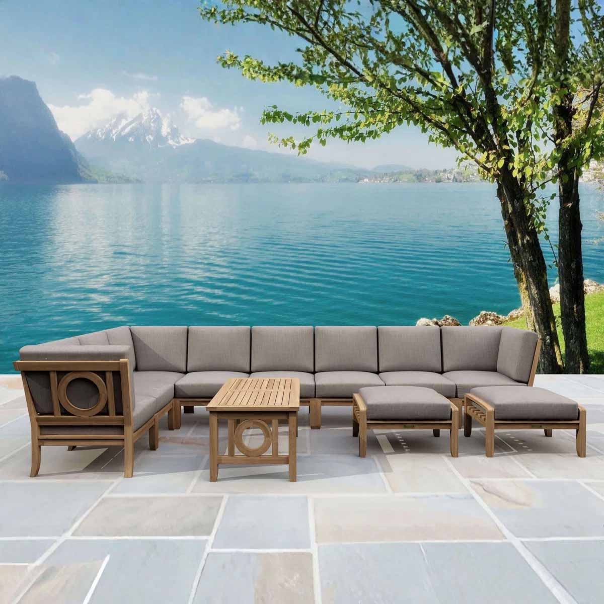 Anderson Teak Natsepa Modular Deep Seating Set best outdoor teak seectionals