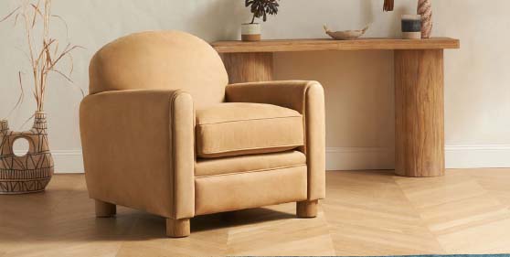 Anthropologie Olivier Leather Club Chair living room chairs furniture