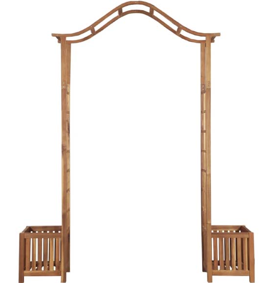 East Urban Home 70.9" W x 15.7" D Wood Arbor with Gate garden arbors