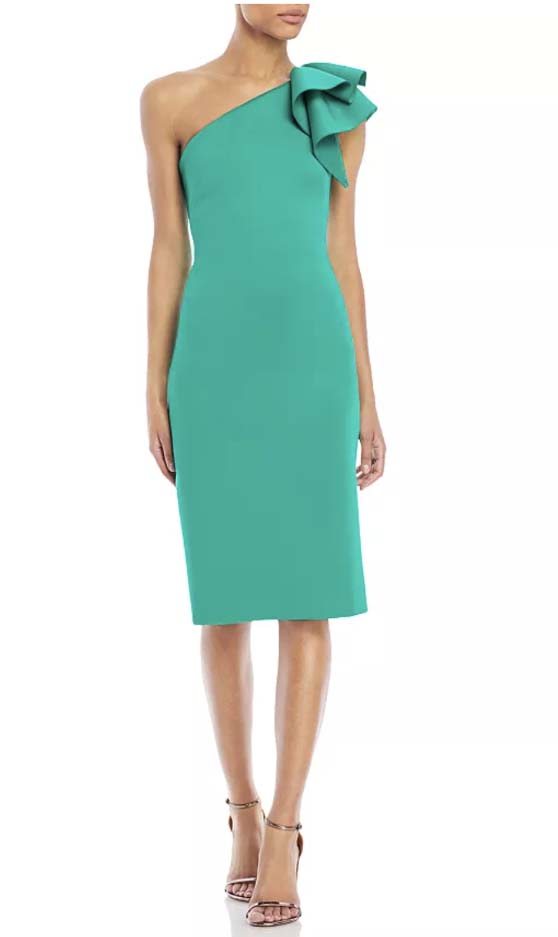 Eliza J One-Shoulder Dress Green wedding guest dresses summer