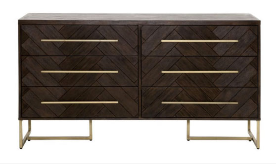 Harlowe Double Dresser, Rustic Java rustic dressers
