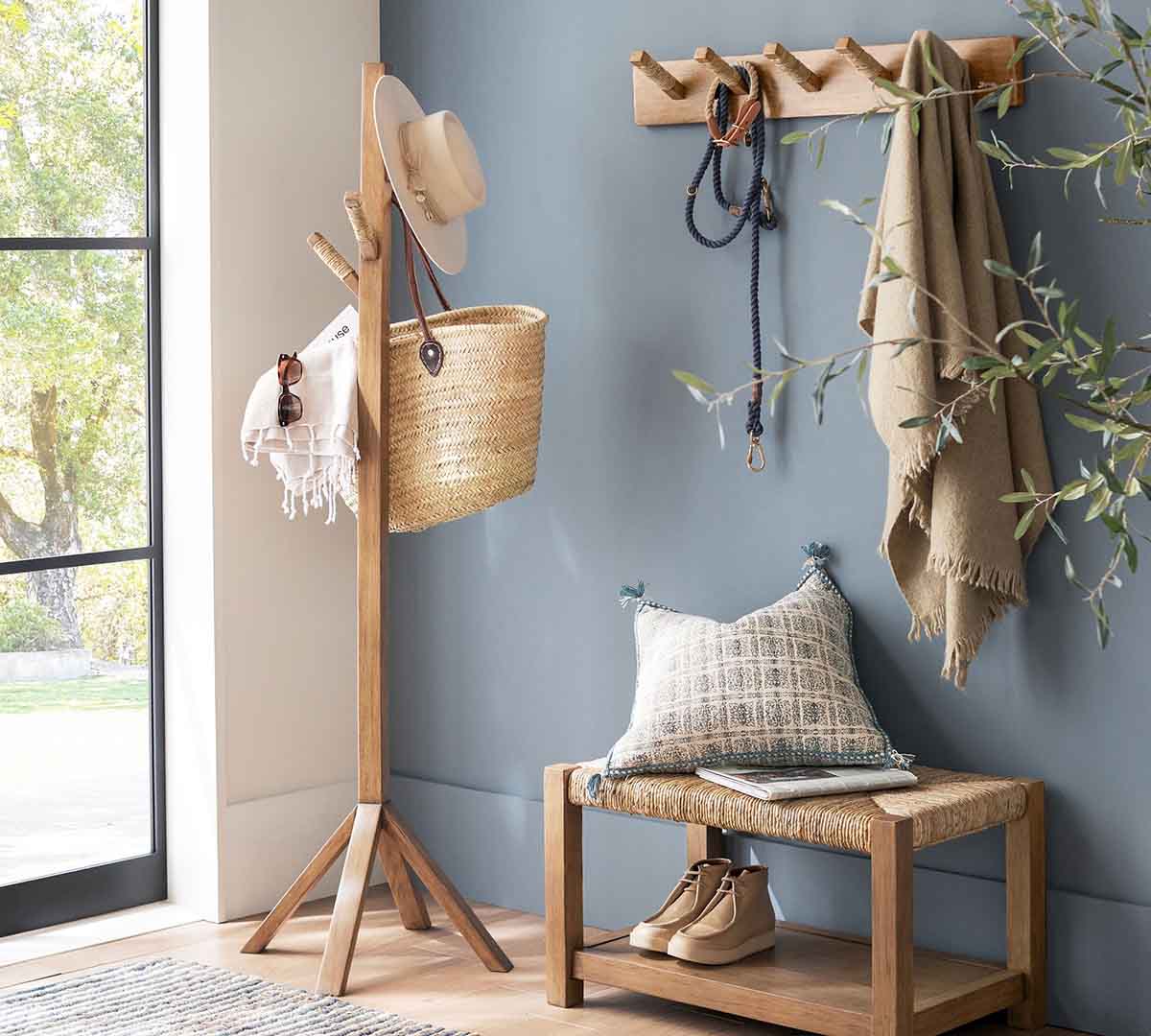 Pottery Barn Malibu Entry Shoe Bench (30) best rattan benches entryway