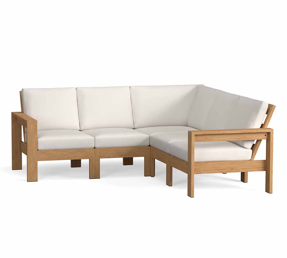 Pottery Barn Malibu Teak 5-Piece Outdoor Sectional (85") best outdoor teak sectionals