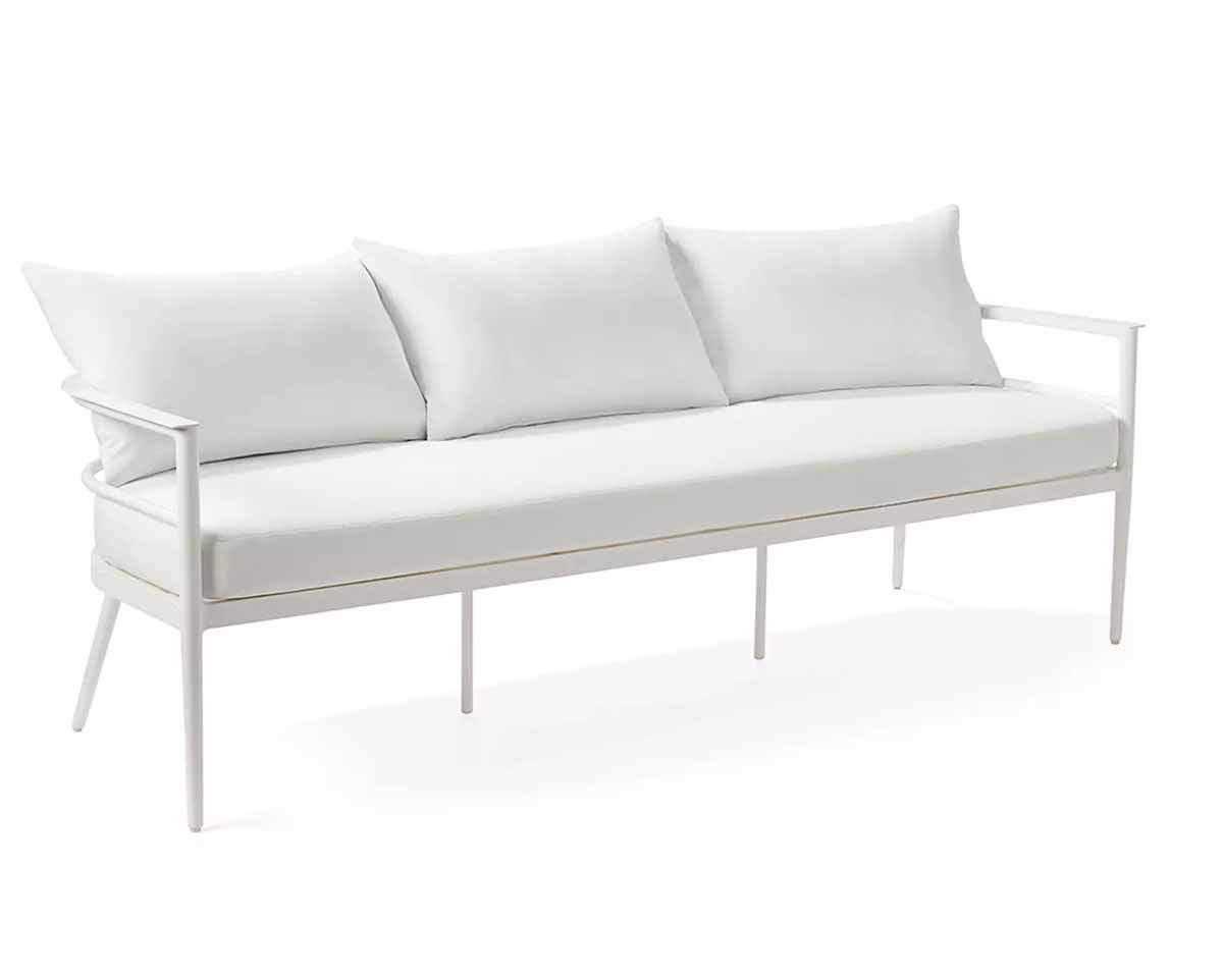 Serena and Lily Palma Sofa White best metal outdoor sofas