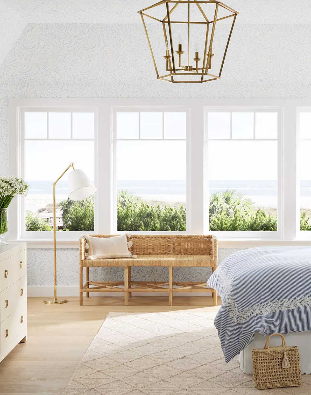 Serena and Lily Shore Bench best rattan benches