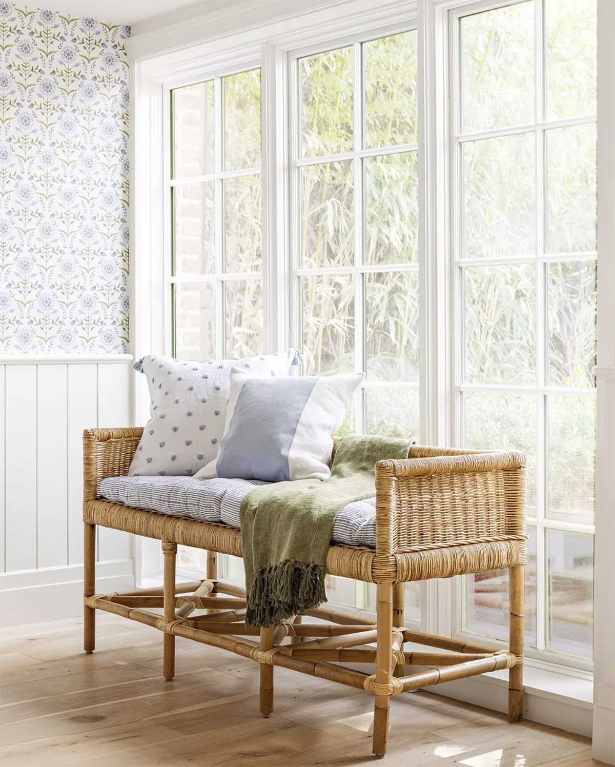 Serena and Lily Shore Bench best rattan benches