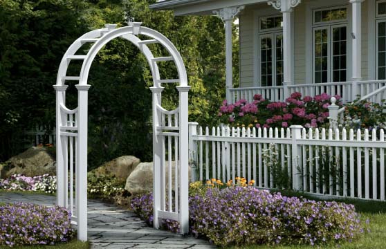 Vita 49" x 24" x 91.6" Vienna Classic Vinyl Arbor, White, VA68144