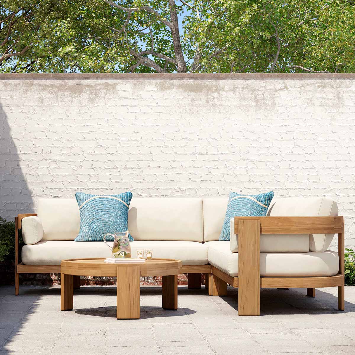 West Elm Build Your Own - Monterey Outdoor Teak Sectional outdoor teak sectionals best