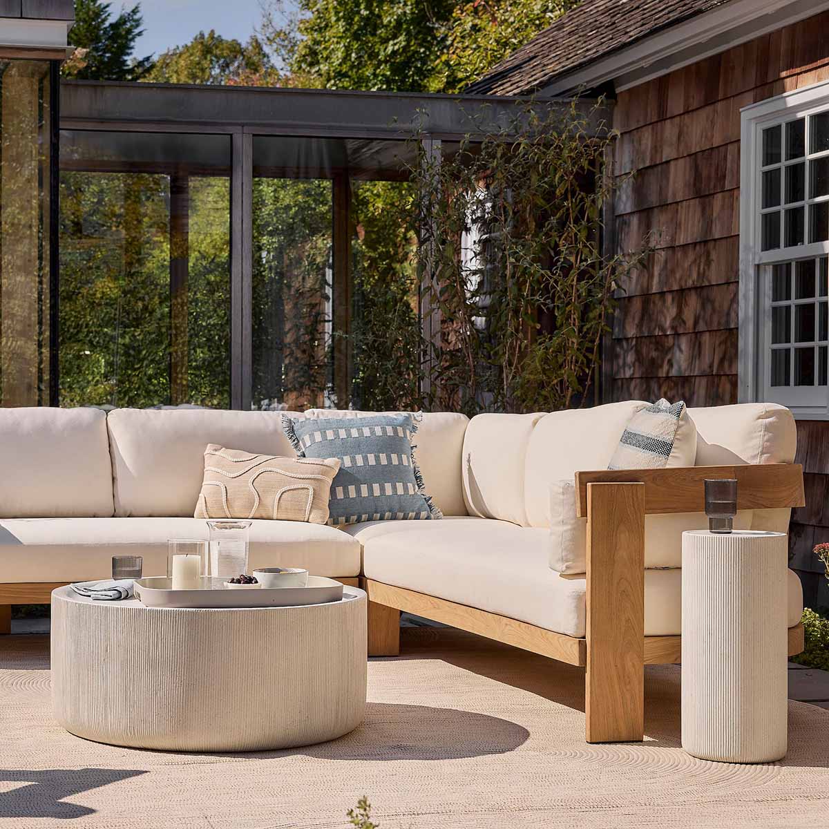 West Elm Build Your Own - Monterey Outdoor Teak Sectional outdoor teak sectionals best