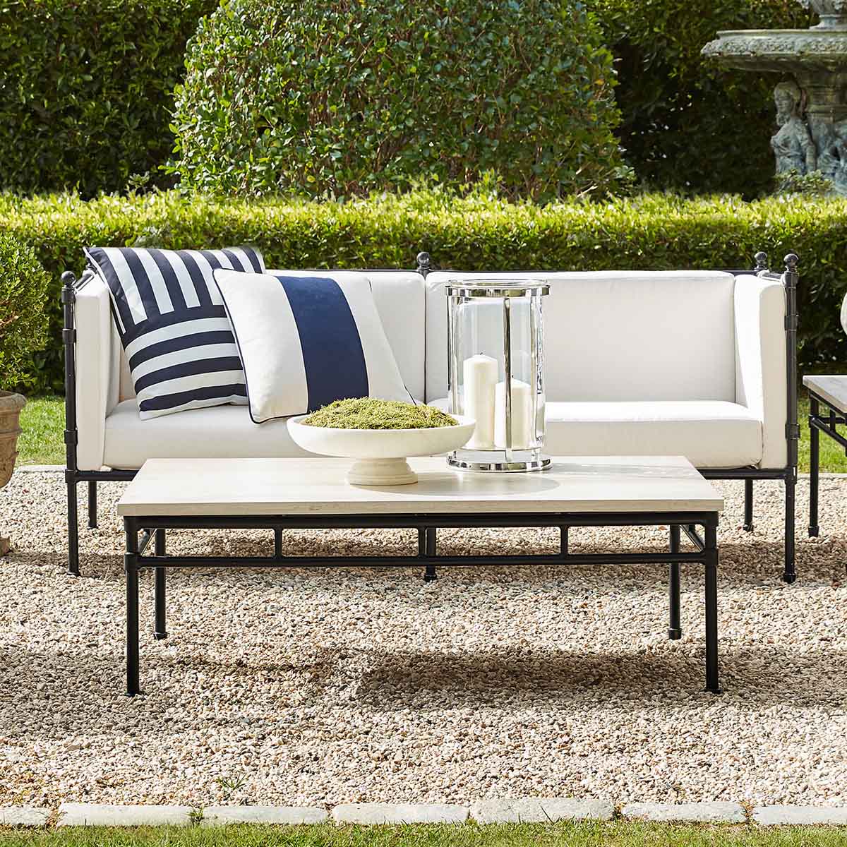 Williams Sonoma Calistoga Outdoor Sofa (74") best metal outdoor sofas