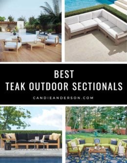 Lifestyle expert, journalist and interior design blogger Candie Anderson of candieanderson.com has the scoop on 20 of the best outdoor teak sectionals in a variety of design styles and trends!