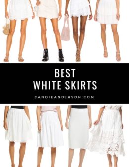Fashion expert, journalist and style blogger Candie Anderson of candieanderson.com has the scoop on the best white skirts in every style and trend - from miniskirts, to midi skirts, maxi skirts and even a convertible skirt!