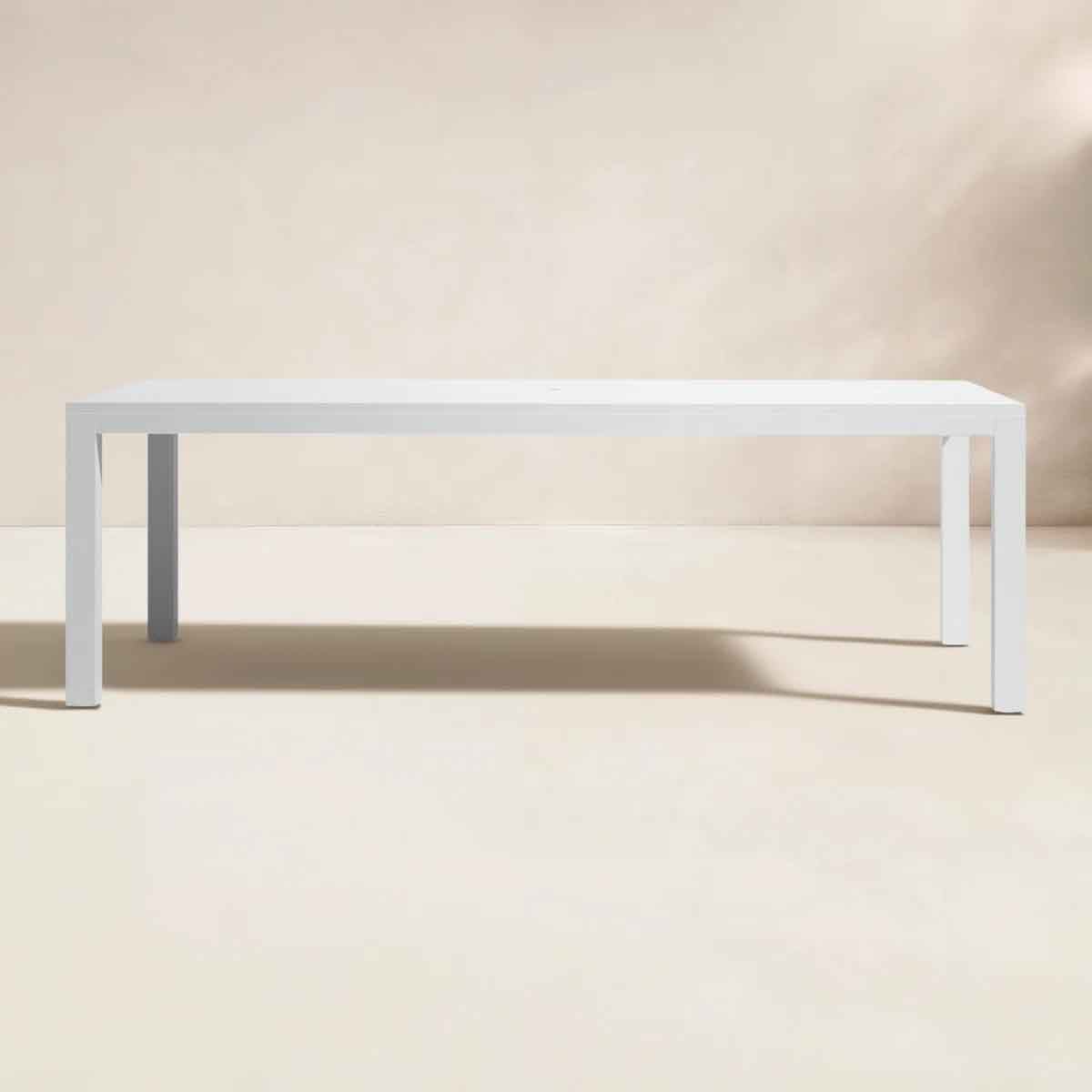 AllModern Camela Aluminum Dining Table best white outdoor dining tables
