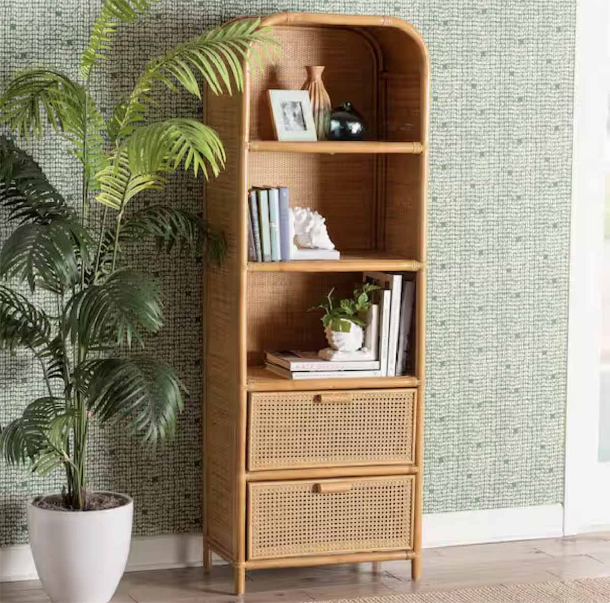 Bali Pari Curacao Rattan Wicker Bookcase best rattan bookcases